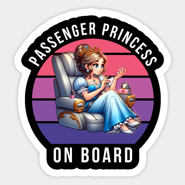 PASSENGER PRINCESS ON BOARD Sticker by GP SHOP